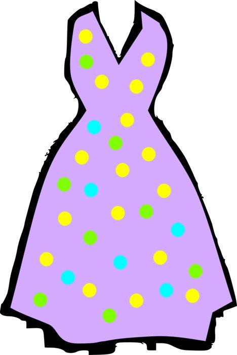 poster summer dress in colorful dots