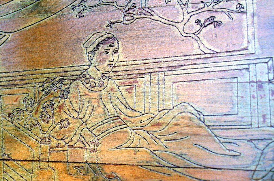 wooden art picture