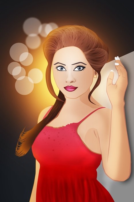 İllustration of fashion female