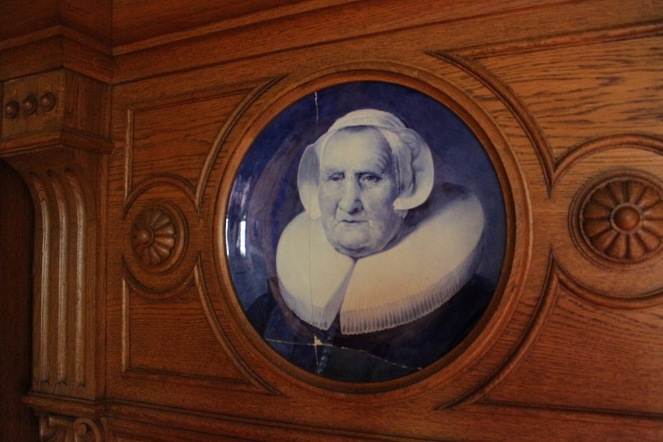 portrait of a woman on furniture