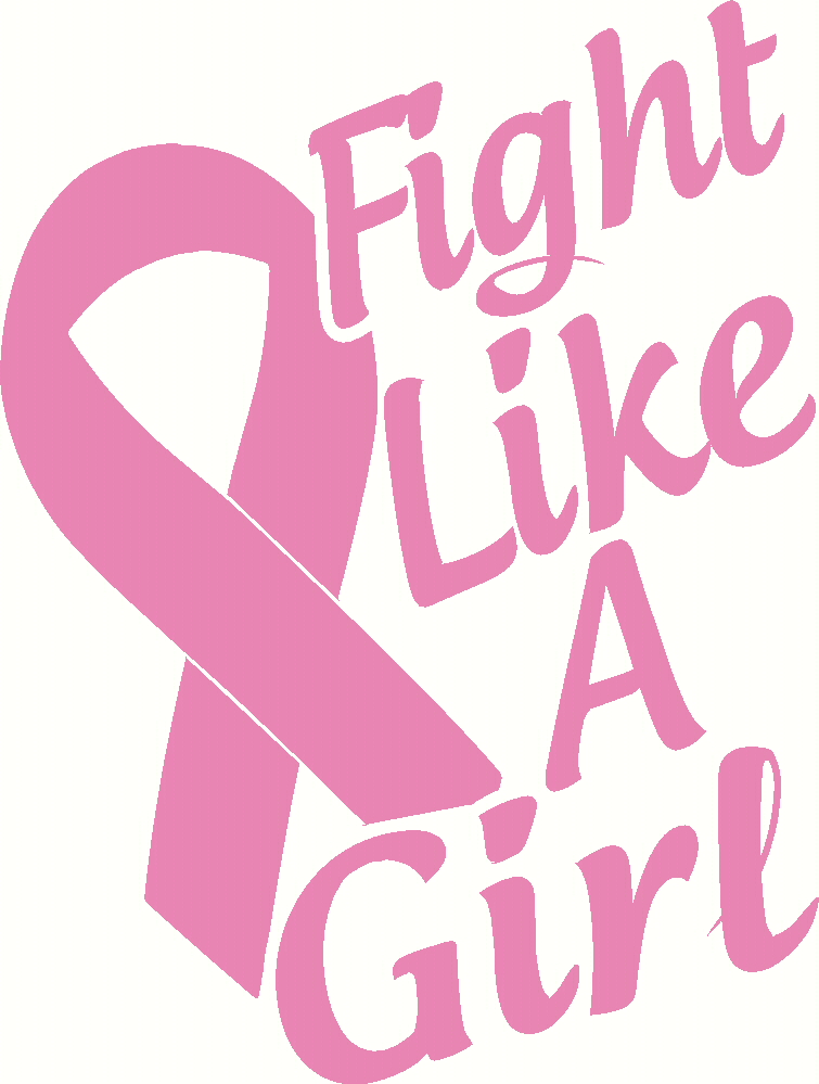 Fight Like A Girl pink text drawing free image download