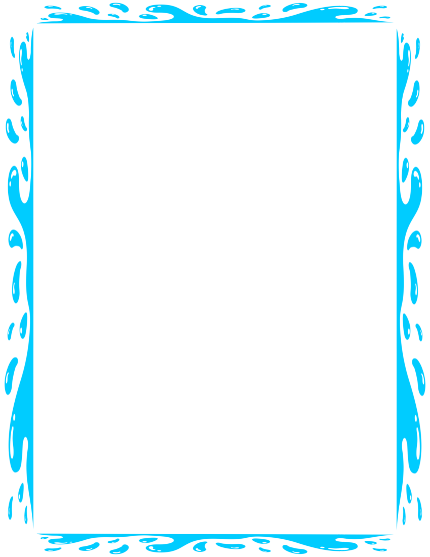 Blue Valentine Page Border Drawing Free Image Download
