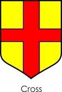 Clip art of red and yellow flag