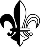 Heraldic symbol on a black background
