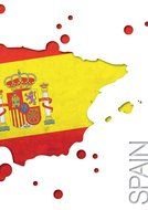 Flag spain Outline drawing