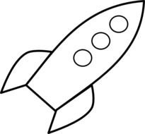Rocket Outline Clip Art N2