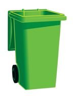 Green recycling bin as a clipart