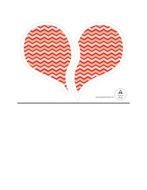 Striped broken heart clipart