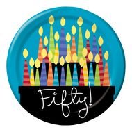 Happy 50th Birthday, print on plate