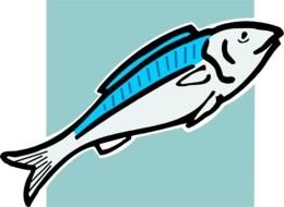 blue Fish Food Clip Art drawing