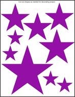Purple Star Clip Art N14