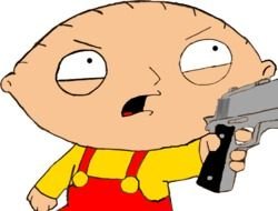 painted kid with a gun