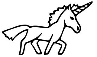 unicorn clipart drawing