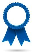 Blue award ribbon clipart