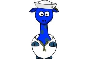 navy blue giraffe