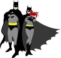 Batgirl and batman, Fictional superheroes, Clip Art