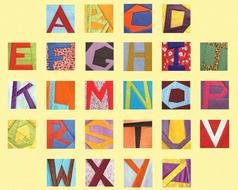 colorful letters like an alphabet