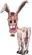 funny drawn donkey