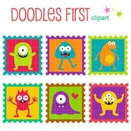 Cute Monster Clip Art N32