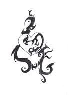 flame and heart as a symbol for tattoo