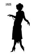 1920s lady Silhouette drawing