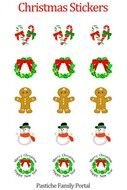 Christmas Sticker Sheet Clip Art