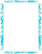 blue Valentine Page Border drawing