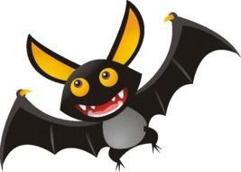 animated bat on a white background