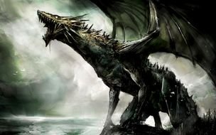 Evil Black Dragon, digital art
