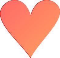 Coral Heart Clip Art N3
