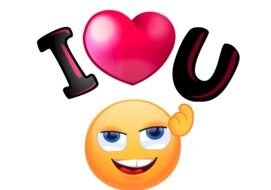 smiley with words i love you