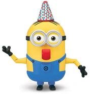Yellow minion with the party hat clipart
