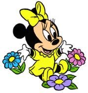 Baby Minnie Mouse as a graphic illustration