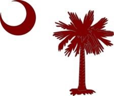 Garnet Palmetto Tree amp Moon Clip Art