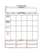 Preschool Lesson Plan, Template