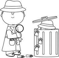 Detective Looking For Clues
