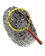 fingerprint under magnifying glass