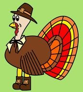 funny drawn turkey