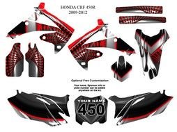 red and black Honda Dirt Bike Graphics