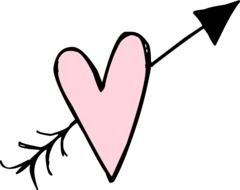 pink heart with an arrow