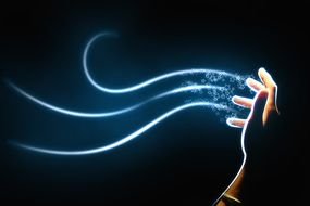Hand With Light as a drawing
