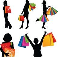 Woman Shopping Silhouette N4