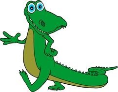 Clip art of cartoon Alligator