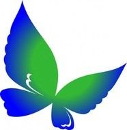 Blue Butterfly Clip Art N21