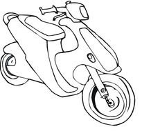 Scooter Coloring Pages drawing