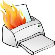 drawn burning printer