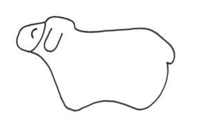 Sheep Lamb Template drawing