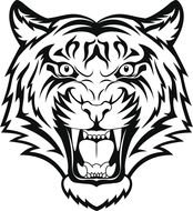 head of a ferocious beast as a picture for clipart