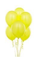 yellow holiday balloons on a white background