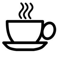 Coffee Cup Clip Art Black White N17
